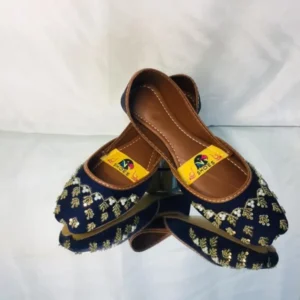 Embellished Khussa - Navy Blue