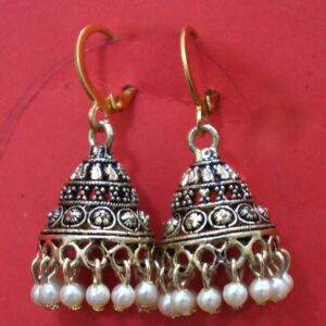 Golden White Jhumki