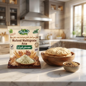 Mufeed Multigrain Atta 3kg packaging for weight loss and diabetes