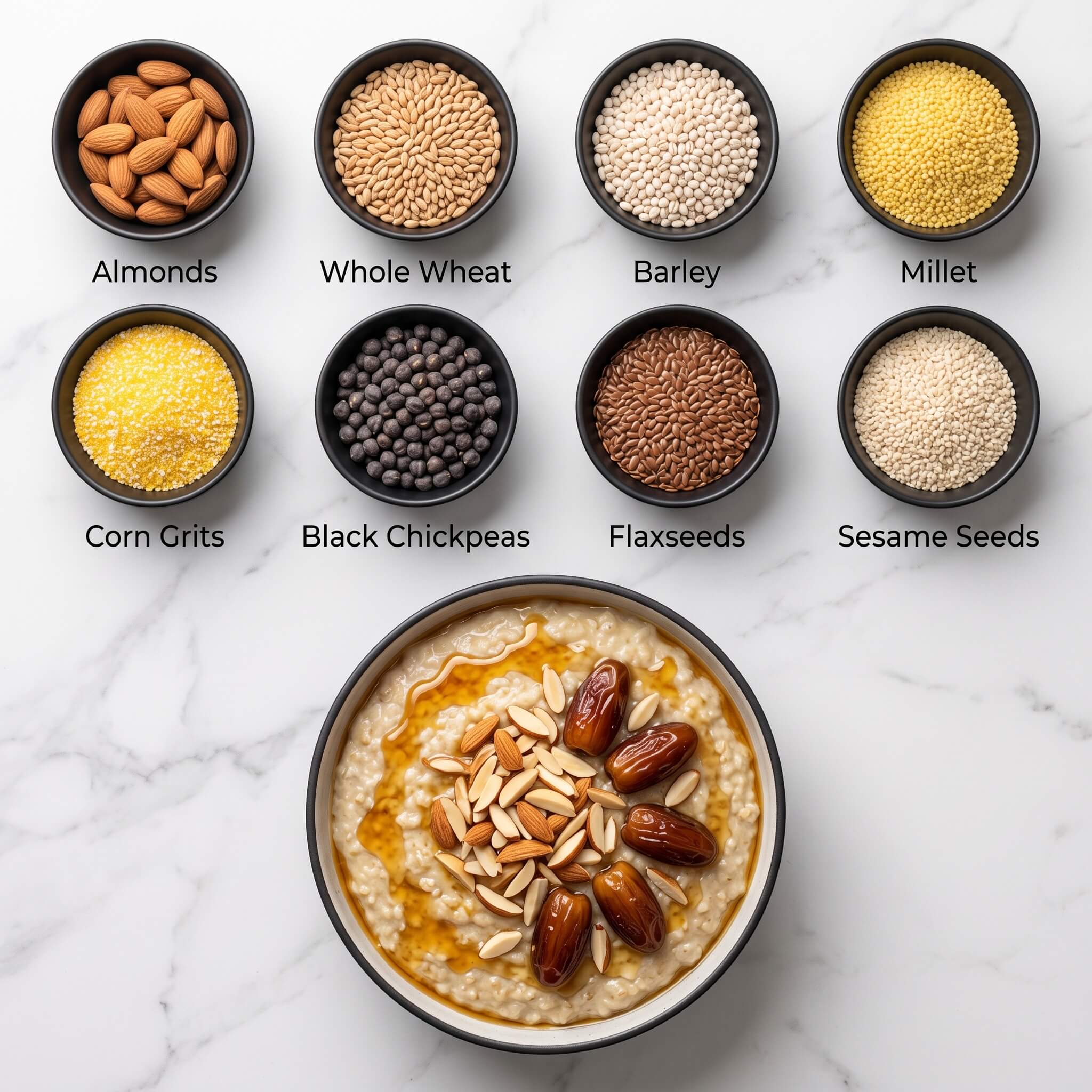 8 Natural Grains and Nuts in Mufeed Dalya