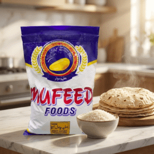 Mufeed Rice Atta 500gm front packaging showing organic gluten-free rice flour