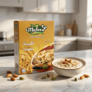 Mufeed Talbina with Almond and Elaichi 125g front box packaging